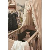 Ciel de lit vintage 245 cm avec volants Jollein - Beige Nougat