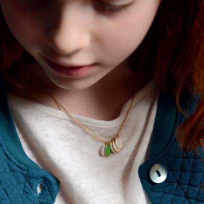 Collier Brooklyn taille adulte et enfant - vert pomme