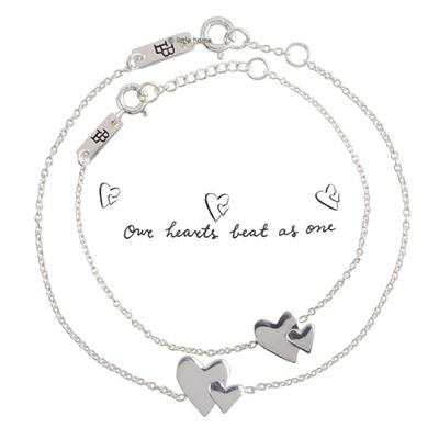 Coffret bracelets Our hearts - argent