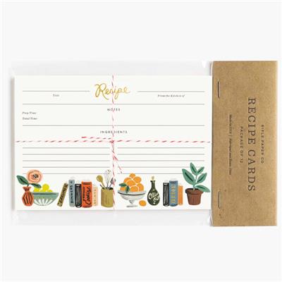 Set 12 fiches recettes - Kitchen Shelf