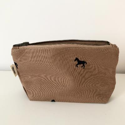 Trousse / pochette brodée chevaux - Horse