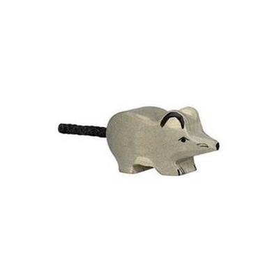 Figurine en bois - Souris grise