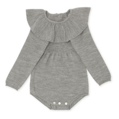 Barboteuse tricot Matti Pearl - Grey melange