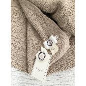 Couverture tricot pointelle konges - Beige / Moonlight