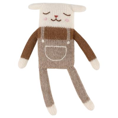 Peluche doudou Agneau - salopette avoine