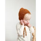 Bonnet Béguin tricot Dolly - rust