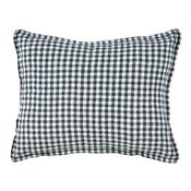 Housse coussin vichy anthracite 35 x 45