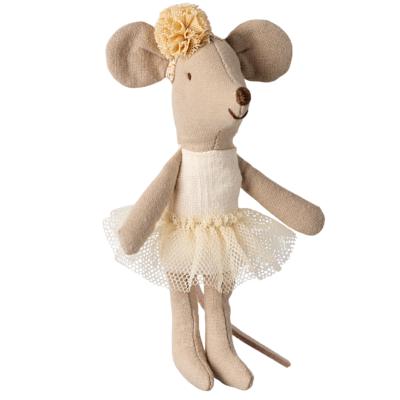 Souris maileg ballerine petite soeur - blanc naturel