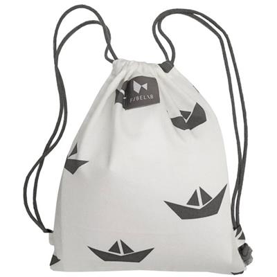 Sac ficelle BIO Fabelab - Bateaux blancs