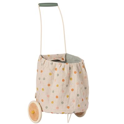 Trolley maileg Chariot de Course pour enfant - pois Bleu