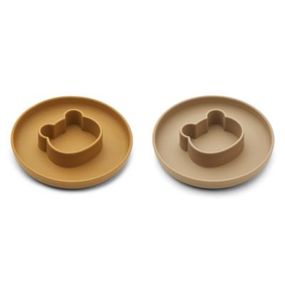 Set 2 Assiettes Gordon - Mr Bear golden caramel / oat mix