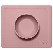 Set repas silicone assiette Bol intégré ezpz - rose blush