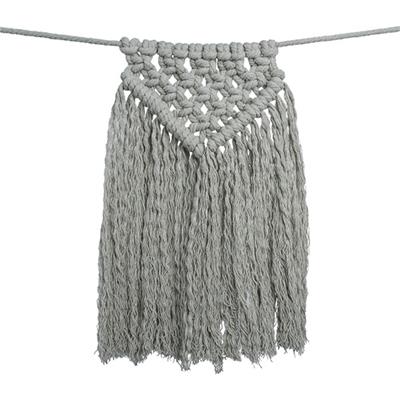 Guirlande tissée Macramé - gris clair