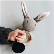 Hochet Aria - Lapin gris chiné