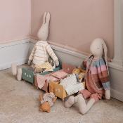 Lit en bois maileg Vintage Rose Lapins, Teddy et Kitten - Mini