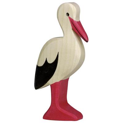 Figurine en bois - Cigogne