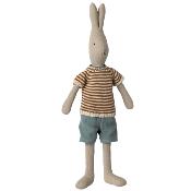 Lapin maileg Rabbit pull ray et bermuda - Taille 3 (medium)