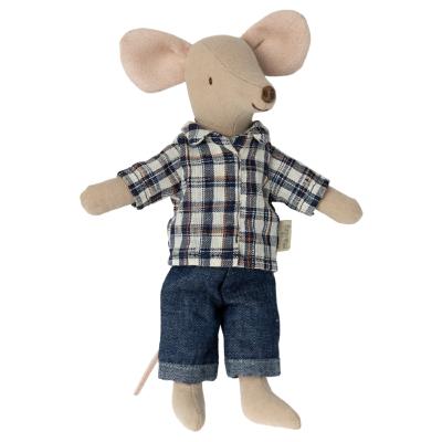 Papa Souris maileg Tricycle Casual chic - chemise et pantalon