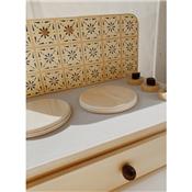 Coffret table de cuisson dinette et accessoires de cuisine en bois