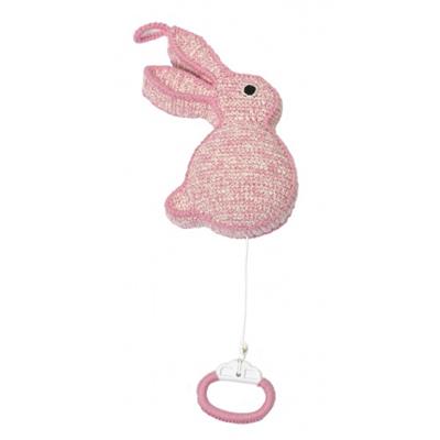 Lapin musical crochet Anne Claire Petit - rose