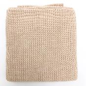 Couverture Anita tricot laine Bio - abricot