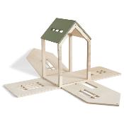 Maison de poupée en bois avec magnets Babai taille L - Khaki 