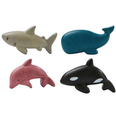 Figurines en bois 1er Age - animaux de la mer