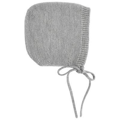 Bonnet Béguin tricot Dolly - gris chiné