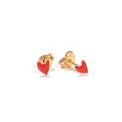 Boucles d'oreilles coeur Grant - Rouge coquelicot