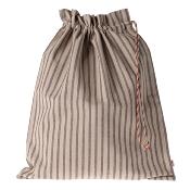 Sac en tissu / emballage cadeau Noël maileg - rayures sand / brown