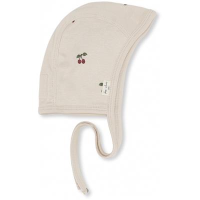 Bonnet naissance Helmet Coton Bio - Cerises blush