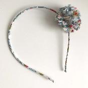 Liberty Pompon Headband - Blue_copie