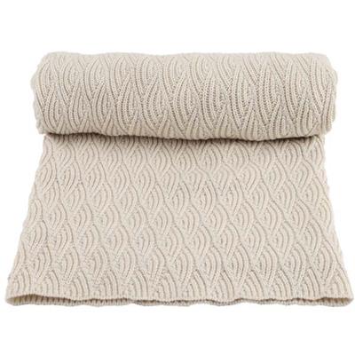 Couverture tricot pointelle konges - Naturel