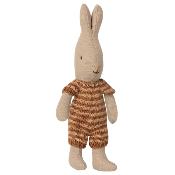 Lapin maileg Rabbit combinaison pyjama tricot rose / tomette - Micro