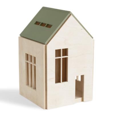 Maison de poupée en bois avec magnets Babai taille L - Khaki 