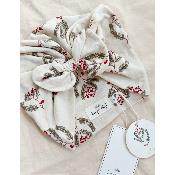 Bonnet Turban Coton Bio - Christmas vintage flower