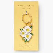 Porte-clés en métal - Marguerites Daisy