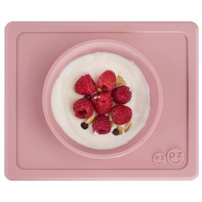 Set repas silicone assiette Bol intégré ezpz - rose blush