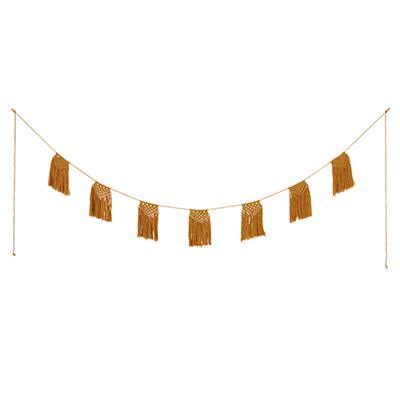 Guirlande tissée Macramé - ocre gold