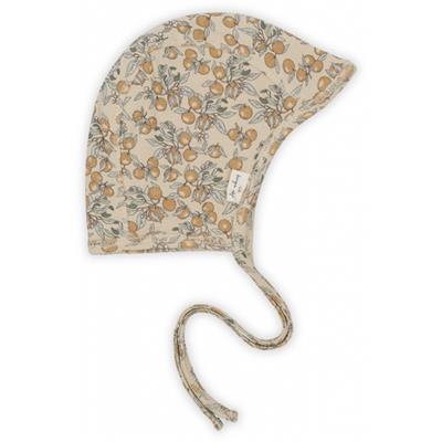 Bonnet naissance Helmet Coton Bio - orangerie