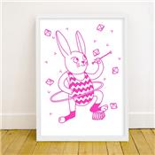 Affiche phospho - Lapin Bunny