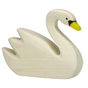 Figurine en bois - Cygne nageant