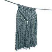 Guirlande tissée Macramé - bleu gris