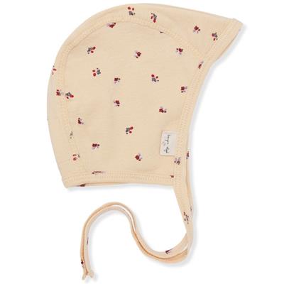 Bonnet naissance Helmet Coton Bio - Bloom Red/Blue