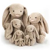 Peluche Lapin Bashful jellycat S/M - beige