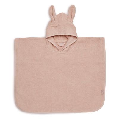 Poncho de bain enfant Jollein - lapin rose Pale pink