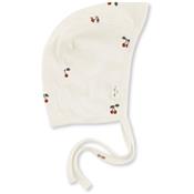 Bonnet naissance Helmet Coton Bio - Cerises