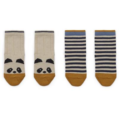 Chaussettes Silas - Panda rayures écru