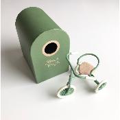 Abri et tricycle souris maileg - vert / green