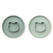 Set 2 Assiettes Gordon - Mr Bear mint mix